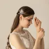 Hair Clips O568 Exquisite Wedding Bridal Hairpin Yarn Flowers Alloy Handmade Brides Bridesmaid Women Pageant Perform Prom Headpiece