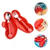 Bowls Silicone Baby Spoons Children's Spoon Fork Tableware Kid Feeding Learning Silica Gel Stainless Steel Head