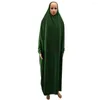 Vêtements ethniques femmes musulmanes couverture complète prière une pièce Hijab longue Maxi robe Abaya caftan Robes aérien arabe moyen-orient robe islamique