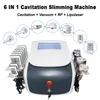 Cavitação multifuncional Slimming Machine Gord Body Burning RF Lipolaser Skin Rejuventation Beauty Equipment com 5 alças e 8 almofadas de lipolaser