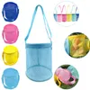 Lagerung Taschen Faltbare Mesh Strand Tasche Outdoor Kinder Spielzeug Kinder Sand Weg Protable Kleidung Spielzeug Organizer Eimer