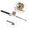 Spinhengels Draagbare Pocket Telescopische Mini Hengel Pole Pen Vorm Gevouwen Met Reel Wiel Voor Outdoor River Lake 230621