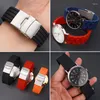 Bracelets de montres Bracelet de montre en silicone Bracelet en caoutchouc Sports imperméables Universal Stripes Vertical Tire Pattern Strap 18 20 22 24mm