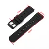 Uhrenarmbänder Zubehör Silikonarmband für Lumenos Herren Militär 3000 3001 3901 Erhöht 21 mm Schwarz