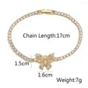 Charm Armbanden Mafisar Holle Zirkoon Vlinder Armband Kristal Voor Vrouwen Goud/Zilver Kleur Bangles Femme Bijoux