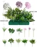 Fleurs décoratives PARTY JOY Artificielle Lavande Tulipe Hortensia Verdure Arbustes Faux Plante Pour Jardin Extérieur Patio Avant Porche Cour Décor