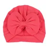 Cappelli Infantile Turbante Cappello da bambino Bowknot Nato Morbido cotone Avvolge la testa Puntini Ragazza Beanie Cap Fiocco Accessori per capelli Po Puntelli