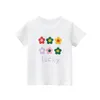 T shirts Summer Cotton T Shirt 2 8T Toddler Kid Baby Girls Clothes Short Sleeve Infant Top Cartoon Flower Print Tee Childrens Tshirt l230620