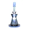9.5 Inches Hookah Deep Sandblasting production Egyptian pharaoh Dab rig Smoke water pipe glass Pipes cool bongs Oil rigs recycler bong 14.4 mm bowl