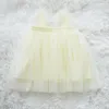 Abiti da ragazza 2023 Summer Kids Girls Mesh Bretella Dress Baby Fluffy Princess Tulle Party