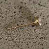 Stud GOLDtutu 9k Or Massif Unique Tourbillon Cristal Clouté Boucle D'oreille Mini Dainty Femmes Minimal Simple Style Cadeau Demoiselle D'honneur 230620