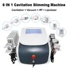 6 I 1 Kavitationsbantning Celluliter Fettförlustmaskin Lipo Laser RF Hudvård Viktminskning Kroppsformande Skönhetsutrustning