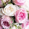 Gedroogde bloemen luxe roze roos herfst kunstzijde bruiloft woondecoratie hoge kwaliteit witte pioen eenvoudig boeket nep bloemenmuur