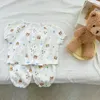 Kleidungssets Baby Mädchen Junge Baumwolle Nachtwäsche Kleinkind Kind Cartoon Drucken Niedliche Gaze Pyjamas 2 Stücke Homesuit Sommer Nachtwäsche Kinder Kleidung