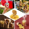 Kek Araçları 50 Set 14oz Tek Kullanımlık Şarj Kupaları Kraft Kağıt Papatya Fries Tutucu Waffle Patlamış Mısır veya Parti Tedavileri 230620