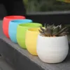 Vasi per fioriere 1 pezzo colorato vaso di fiori per piante casa in vaso mini vasi rotondi per piante grasse plastica ufficio decorazione domestica giardino fai da te piantare forniture