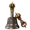 Autres fournitures de fête événement Népal tibétain neuf brins Vajra cloches et pilons Bronze fleur son croustillant bouddhiste fait à la main 230620