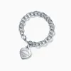 Marque originale classique TFF 925 en argent Sterling coeur nouveau diamant flèche amour pendentif Bracelet mode pièce à main avec logo