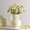 Planters Pots Ceramic French Handle Milk Pot Ceramic Flower Ware Style gouden accessoires nordic ceramic R230621