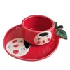 Muggar Creative Ins Feng Shui Fruit Cup Plate Ceramic Coffee Mug Japan Lovely Women's Milk Breakfast Hushållens bordsartiklar