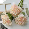 Torkade blommor Silk Hydrangea Artificial Flower Fake Simulation Blue Diy Bouquet Wedding Table Home Party Decorations