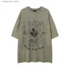 Koszulki męskie duże gotyckie koty vintage grunge y2k anime t-koszulki Mężczyźni retro T-shirty Harajuku streetwear Hip Hop Letni bawełna TEE TES T230621