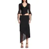 Two Piece Dress Y2K 2 Maxi Skirt Set Lace Up Strapless Crop Tube Top With Long Sexy Outfits Party Club Night (Black-KW S)
