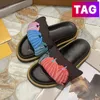 YK pompoenen pantoffels designer dames Zwembad Kussen glijdt plat Comfort Muilezels sandalen schoenen Reliëf sliders platform Glijbaan zomer Brood slipper cool strand Sandaal