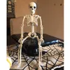 New 40cm Halloween Skeleton Movable Human Skull Bones Halloween Party Decoration for Home Bar Haunted Hanging House Horror Props