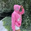 Mens Hoodies Sweatshirts Star Graphic Full Zip Hoodie Pink Long Sleeve Top Men Women Hooded Oversize Cardigan Streetwear Gothic Clothes Coat 230620