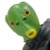 Novelty Games Green Fish Mask Funny Mask Latex Ange Face Mask för Halloween Masquerade Party Costume Disguise Cosplay Bankett Fancy Fish Hat 230621