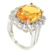 Bagues en grappe 6g 925 bague en argent sterling massif charmante rose Morganite dorée citrine verte péridot CZ goutte en gros