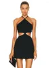 Casual Dresses Women Summer Fashion Sexy Backless Pearl Crystal Black Diamonds Bandage Dress 2023 Knitted Elegant Evening Club Party