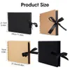 Album Books ZK20 80 Black Pages Memory Books Diy Craft Po Albums Scrapbook Cover Kraft Album For Wedding Jubileum Gift Memory Books 230621