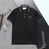 Luksusowe małże koszulki koszulki Polo Letters Classic Premium Casual Men krótki rękaw