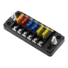 32V 75A FUSE BOX HOLDER FLAME STARDANT 6 طرق 12 طرق Blade Fuse Block مع إكسسوارات تغطية للسيارات البحرية TRACK TRACK