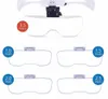 Magnifying Glasses LED Light Magnifying Glasses with Lamp Loupe Jeweler Headband Magnifier Eye Glasses Optical Glass Tool Repair Reading Magnifier 230620