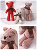 15CM Kawaii Bear Stuffed Plush Toys Cute Bear Pendant Dolls Car Key Ring Gifts Birthday Wedding Party Decor Boy Girl Child Gifts