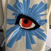 Heren T Shirts Puff Eye Grafische Print Vintage Shirt Heren Dames Zomer High Street American Distress Oversized Korte Mouwen Katoenen Top 2023