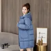 Femmes Trench-Coats Hiver Femmes Veste Long Manteau Causal Famale Pardessus Épais Coton Rembourré Chaud Parkas Outwear Plus La Taille De Mode 817