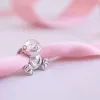 Para pandora charm 925 contas de prata charms conjunto de charms animais fofos pingente faça você mesmo joias finas com miçangas