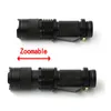 7W 300LM SK-68 3Modes Mini Q5 LED Lanterna Tocha Lâmpada Tática Foco Ajustável Luz Zoomable 5 Cores