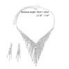 Necklace Earrings Set Women Girl Long Tassel Jewelry Lady Wedding Party Prom Accessory Nice Gift