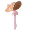 Suministros para fiestas Sombrero de paja para el sol Cinta de encaje Bowknot Ala ancha Elegante Té Playa Gorro plano Gorra