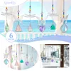 Decorações de jardim H D 6 pçs Prismas de cristal colorido Suncatcher para janela Fabricante de arco-íris Enfeite de arte pendurado Decoração de escritório em casa Presente 230620