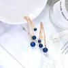 Pendientes colgantes bonitos creativos de Color dorado acrílico perla gota de cristal para mujeres regalos fecha encantadora regalo pendiente hecho a mano clásico