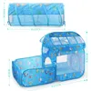 Baby Rail's Kid's Hal Crawing Solding Ball Basen z koszykówką Ocean Printing Play House Tunnel Namiot Rzuty Basketball Base