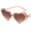 Candy Love Okulary przeciwsłoneczne unisex asymetryczne okulary słoneczne serce Uczerwienane okulary anty-UV prostocie okulary ornamentalne