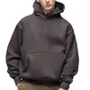 Herren Hoodies Sweatshirts 500GSM Schwere Mode Herbst Winter Casual Dicke Baumwolle Top Einfarbig Sweatshirt Männlich 230620