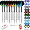 Darts CyeeeLife 12PCS 18G stalowe końcówki z nylonowym wałkiem z lotami 30pcs 1pcs temperówka 230621